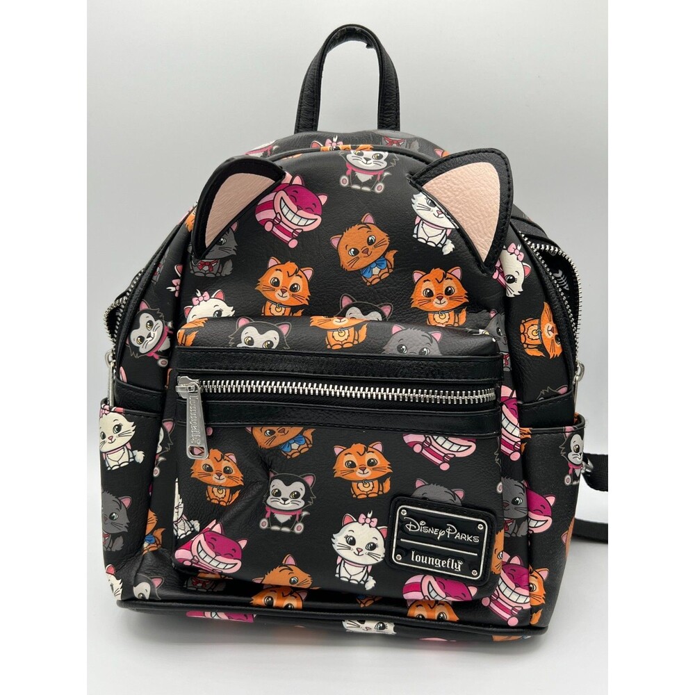 Disney Parks Loungefly Cats Backpack with Ears Cheshire Marie Extremely Rare